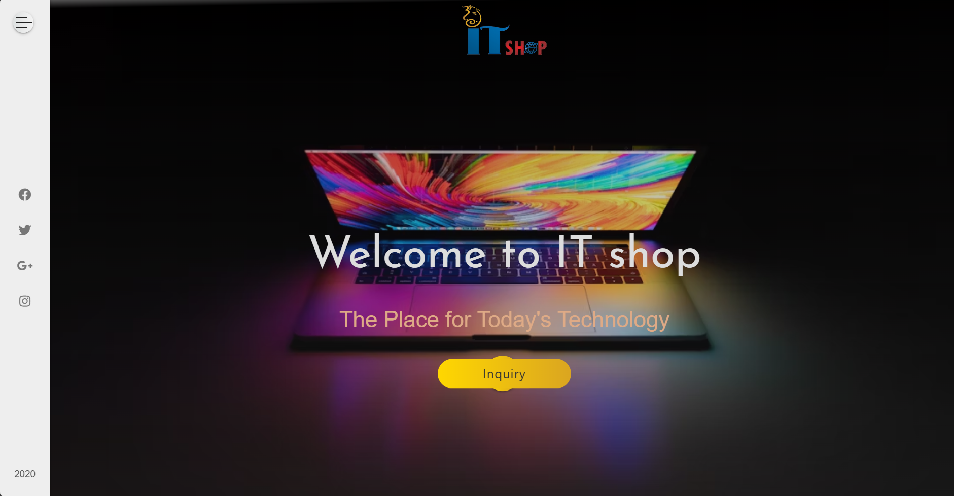 Laptop shop website