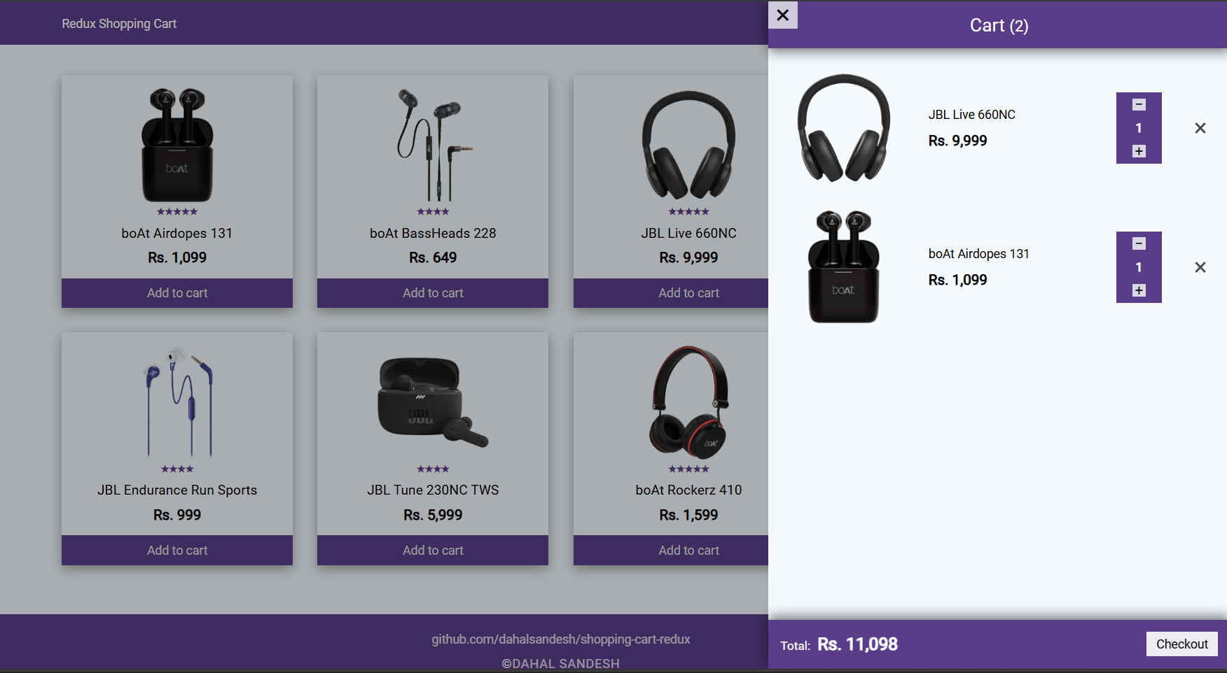 Shopping Cart Website